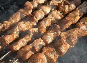 kebab on mineral pork recipe