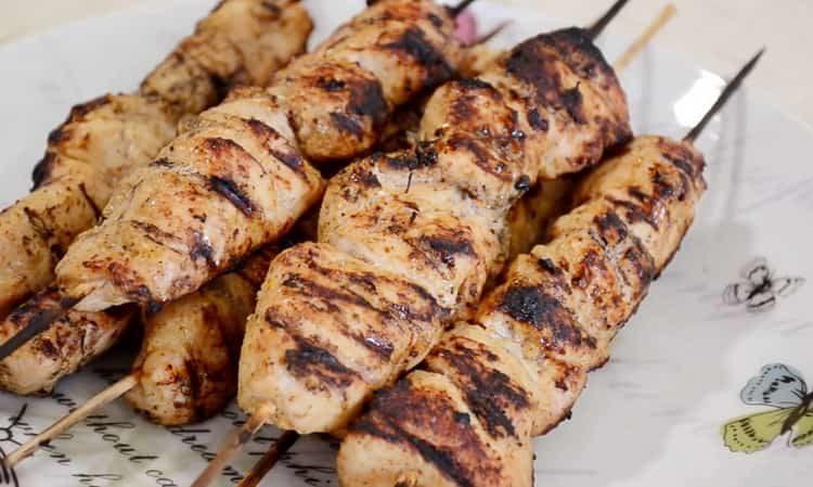 turkey skewers ready