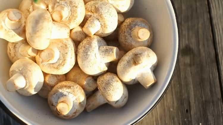 barbecue de champignon sur la recette du gril