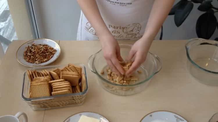 Cocinar salchicha de chocolate con galletas