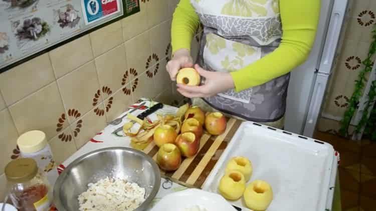 For cooking, peel apples