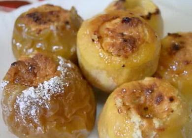 Delicious and diet apples baked with cottage cheese 🍏