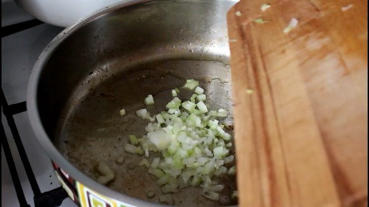 fry celery and onions