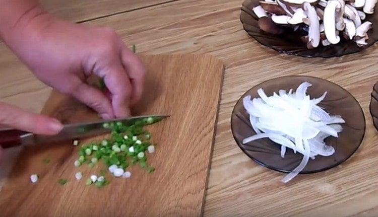 finely chopped green onions.