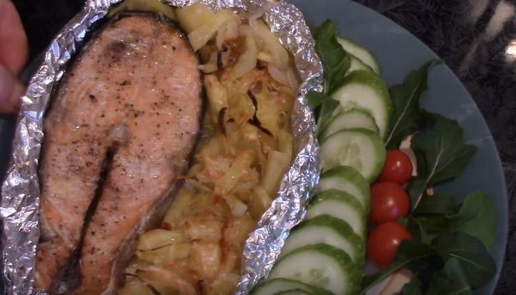 chum salmon cooked in this way is very tasty.