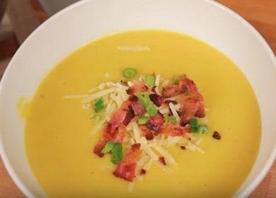 Sopa clásica de puré de calabaza - picante y deliciosa очень