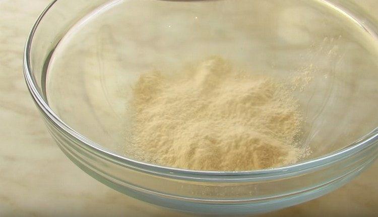Sift flour into a bowl.