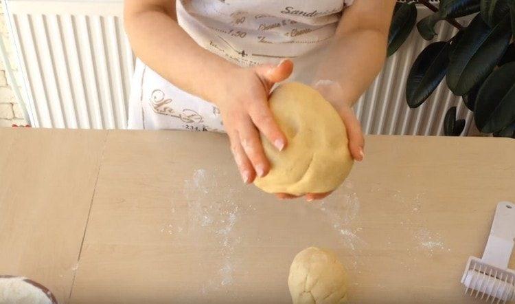 Both pieces of dough are sent to the refrigerator.