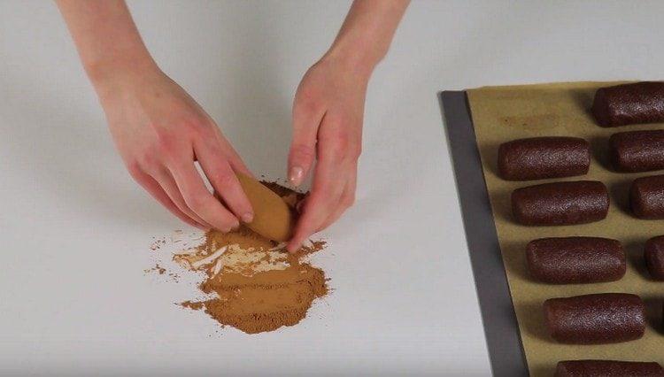 Certains gâteaux peuvent être roulés au cacao.