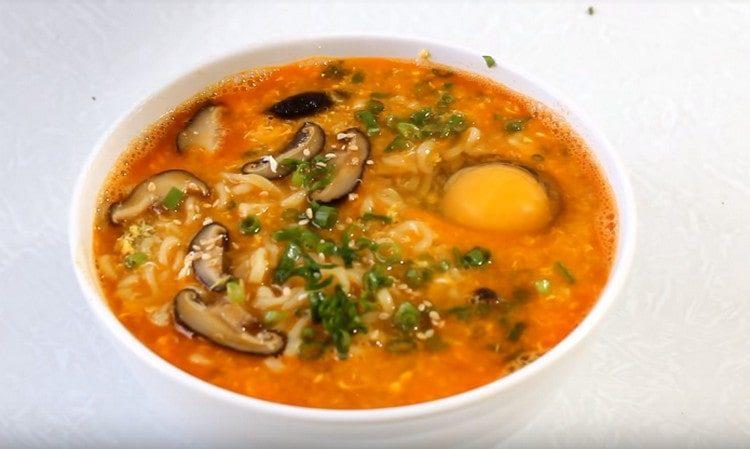 This recipe makes ramen more savory.