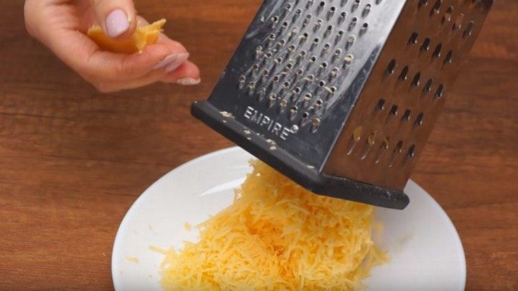 Grate the cheese.