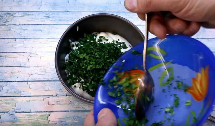 Add finely chopped parsley.