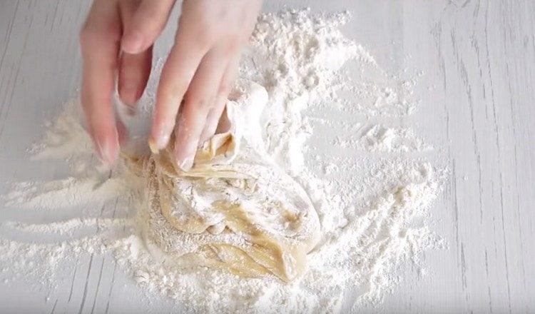 Knead the dough with your hands