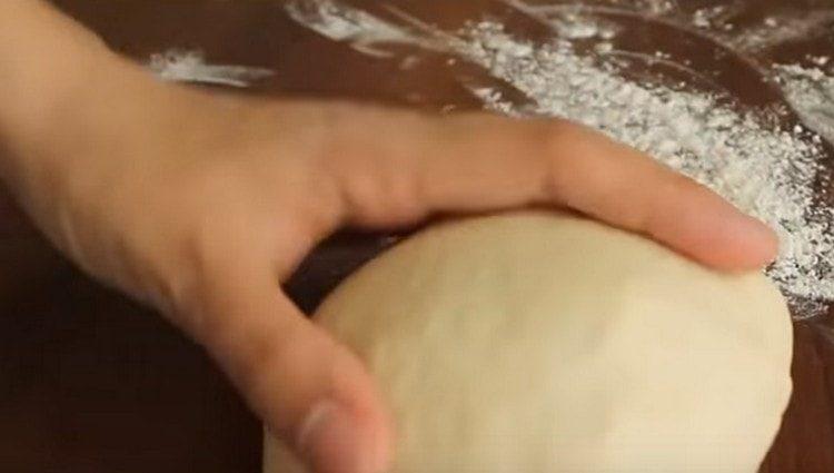 Knead the dough with your hands until smooth.