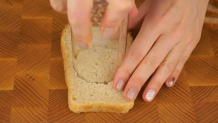 cortar un círculo de pan