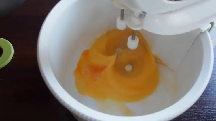 beat the egg with a mixer