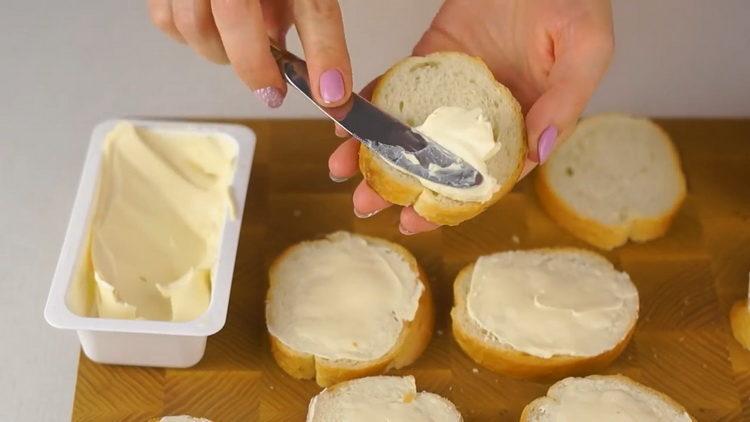 Cooking sandwiches on the festive table