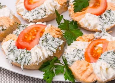 Bright and tasty sandwiches on the festive table