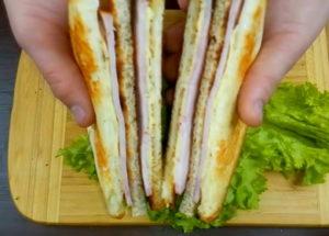 Step by step recipe sandwiches with photo