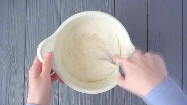 knead the dough with a whisk