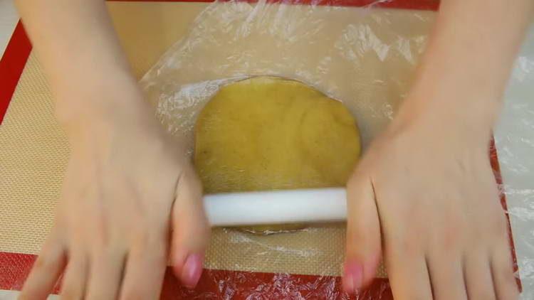 roll out the dough with a rolling pin