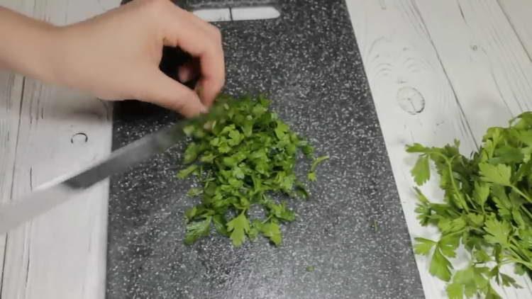 finely chop the parsley
