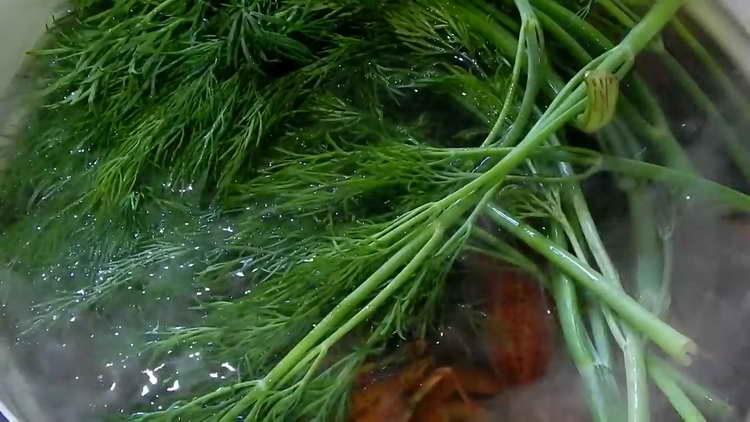 add dill to the pan