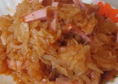 Braised cabbage with sausage - simple and delicious 🍲