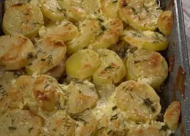  Baked pork with potatoes in the oven