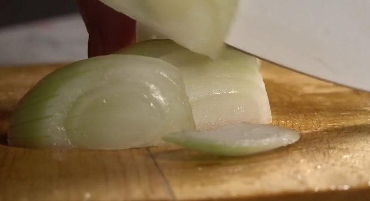 chop the onion