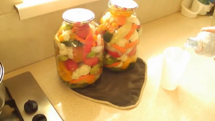 Canning for the winter - mixed vegetables