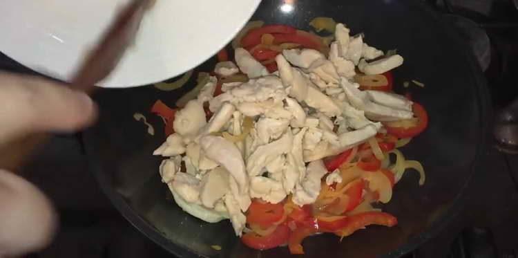 add vegetables and chicken