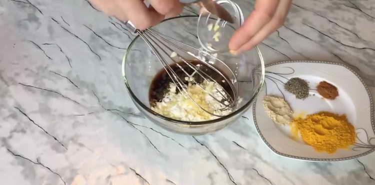 mix soy sauce with flour