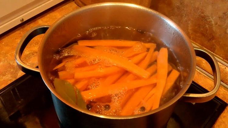 préparer des carottes