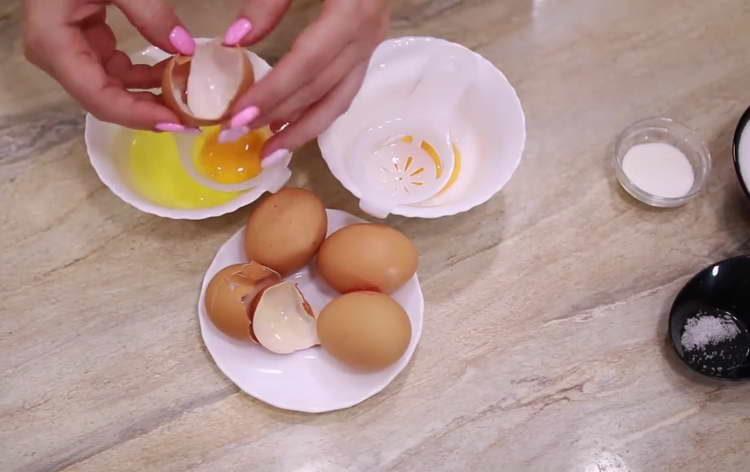 we separate the yolks from the proteins