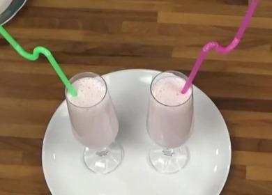 Classic Soviet milk  cocktail