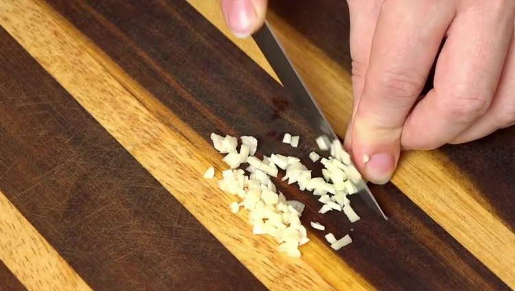 finely chop the garlic