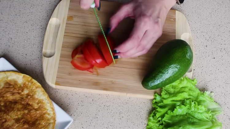 hacher la tomate