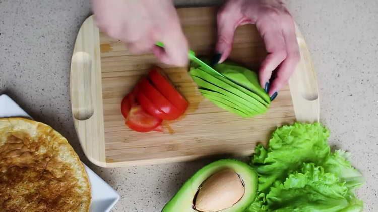 chop avocado