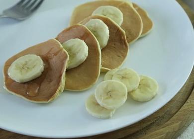 Panqueques de plátano sin  harina y azúcar