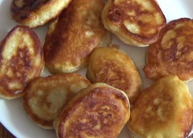 Lush pancakes on kefir  without eggs in 10 minutes