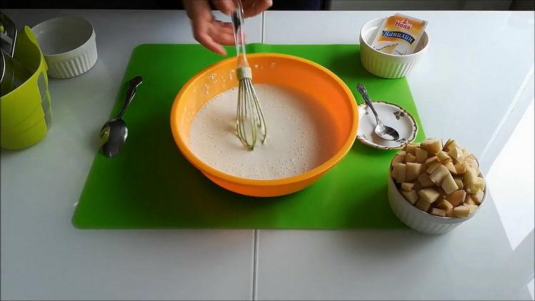 Cocinar buñuelos con manzanas