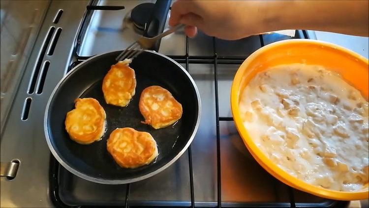 Buñuelos con manzanas receta paso a paso con foto