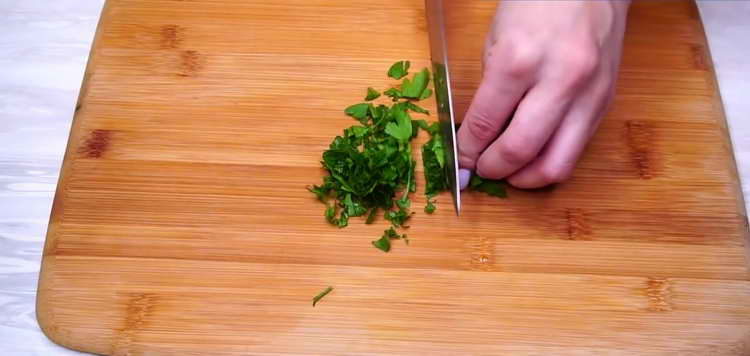 picar finamente las verduras