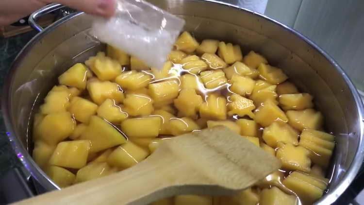 pour water from a pumpkin