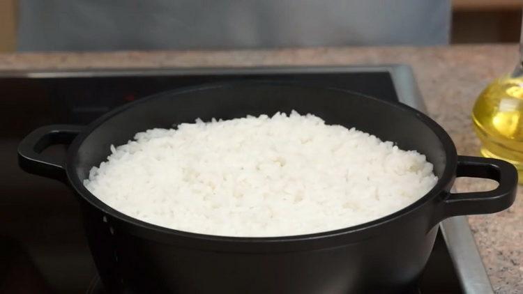 Kako kuhati rižu u tavi na vodi prema receptu korak po korak sa fotografijom