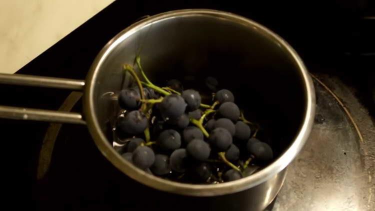 we send grapes in a stew-pan to the fire