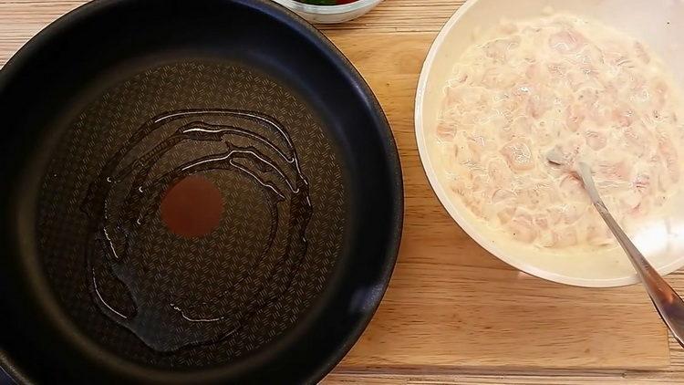 Filet de poulet haché selon une recette pas à pas avec photo