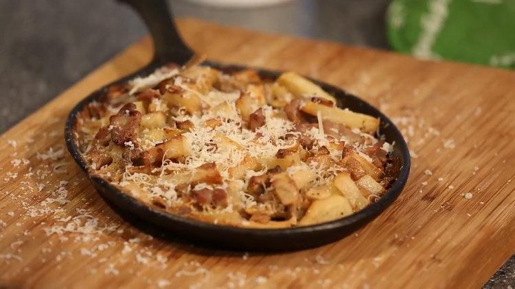 Plato de cocina rusa  según una receta paso a paso con una foto