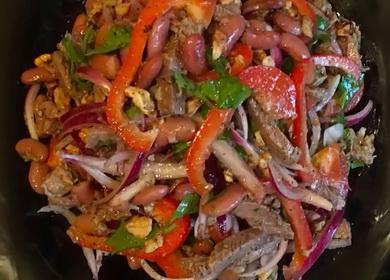 Tbilisi salad with beef  without mayonnaise